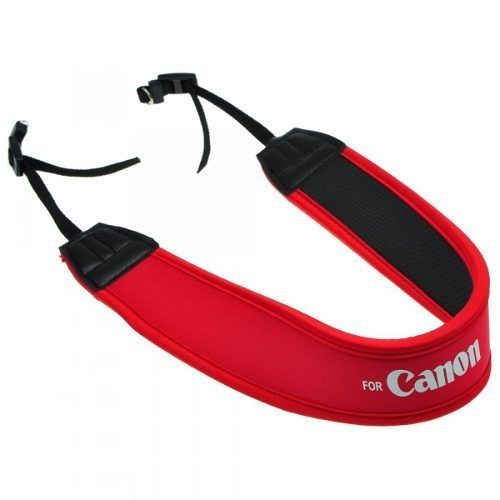 Tudo sobre 'Alça de Pescoço Neck Strap em Neoprene P/ Canon Cor Vermelha'