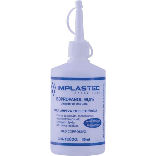 Álcool Isopropílico 110Ml com Bico Aplicador - Implastec