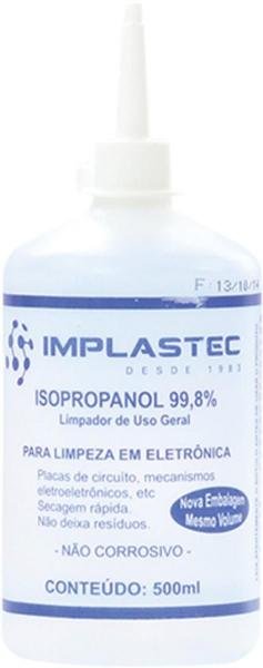 Alcool Isopropilico 500ml C/Bico Implastec