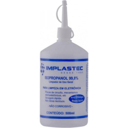 Álcool Isopropílico 500Ml com Bico Aplicador - Implastec