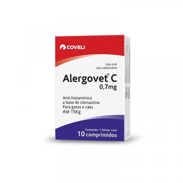 Alergovet C 0,7 Mg - 10 Comprimidos - Coveli
