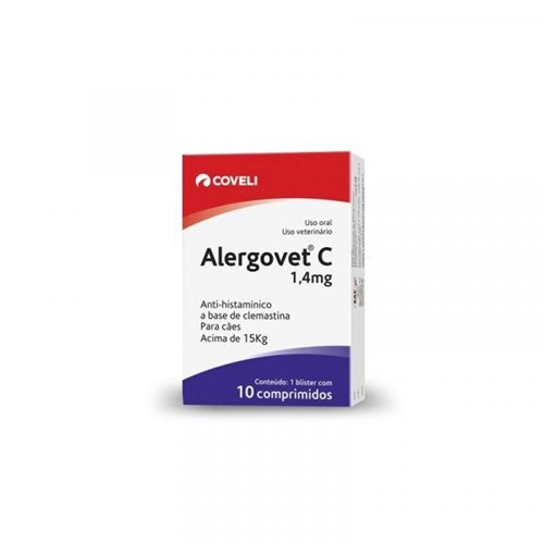 Alergovet C 1,4 Mg - 10 Comprimidos - Coveli