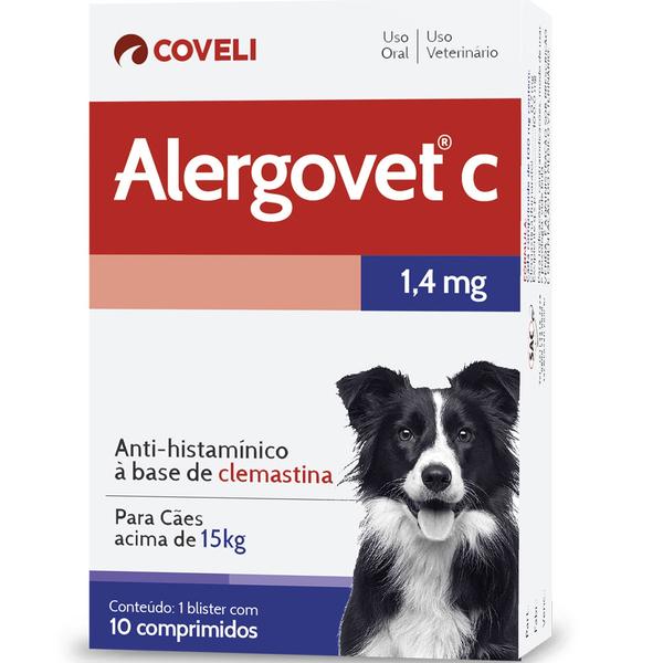 Alergovet com 1,4 Mg 10 Comprimidos - Coveli