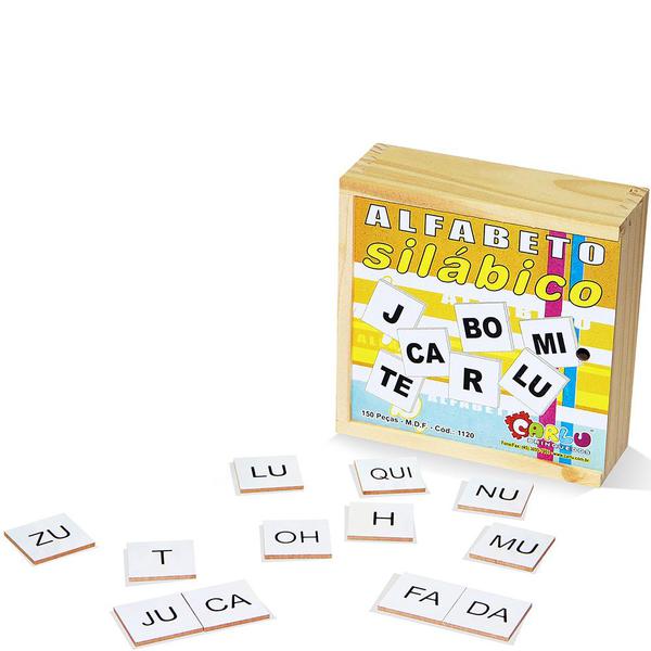 Alfabeto Silábico 1120 150 Peças - MDF - Carlu Brinquedos