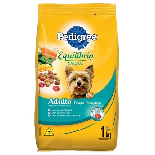 Alimento Cao Pedigree 1kg Equilibrio Natural Racao Pequena