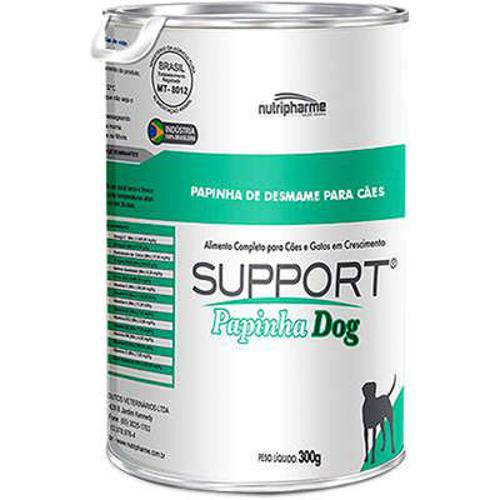 Tudo sobre 'Alimento Completo para Cães Support Desmame Papinha Dog Nutripharme - 300 G'