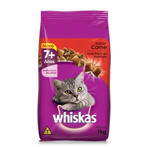Alimento Gato Whiskas 1kg Adulto 7mais Carne