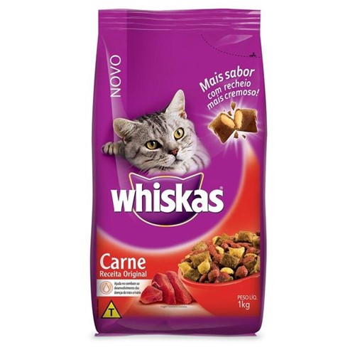 Alimento Gato Whiskas 1kg Carne