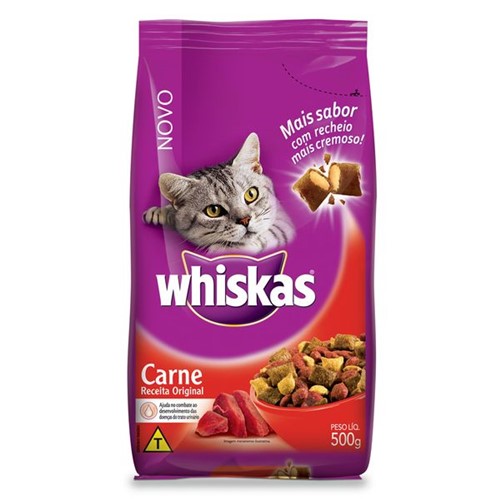 Alimento Gato Whiskas 500g Carne