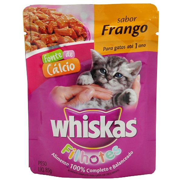 Alimento Gato Whiskas 85g Sac Frango Jr