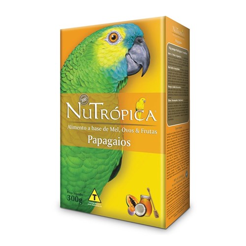 Alimento Nutrópica Super Premium Papagaio Mel, Ovos e Frutas - 300g