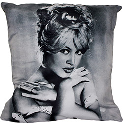 Almofada Brigitte Bardot Preto/Branco Poliéster (42x42cm) - Uniart