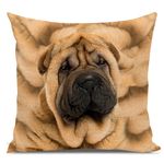 Almofada Cachorro SharPei Bege 45x45cm