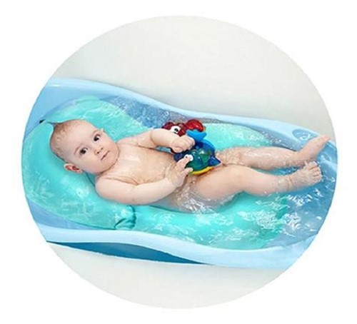 Almofada de Banho para Bebê Azul