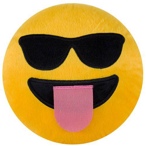 Almofada de Emoji Pelúcia 28cm com Enchimento 37