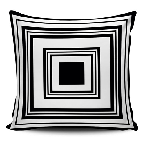 Capa Almofada Decorativa Geometrica Preto e Branco 45x45cm - Multicolorido - Dafiti