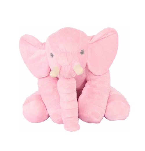 Almofada Elefante para Bebê 67cm Rosa