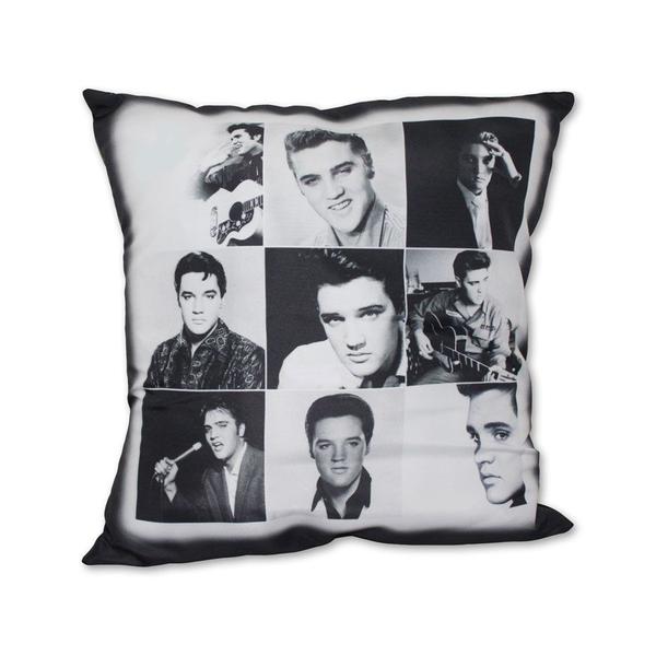 Almofada Elvis Mix Preto & Branco 42x42cm Uniart