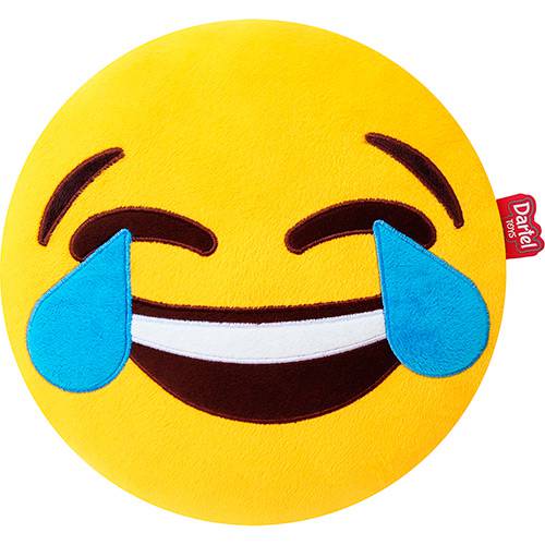 Almofada Emoji Chorando de Rir Redonda - Dartel Toys