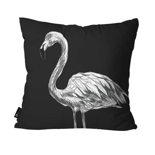 Capa para Almofada Flamingo Preto 35x35