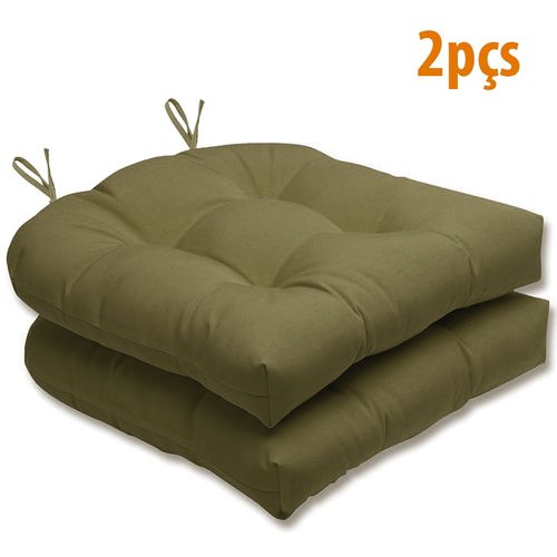 Almofada para Assento Futton Solid 40x40cm Green 2Pçs