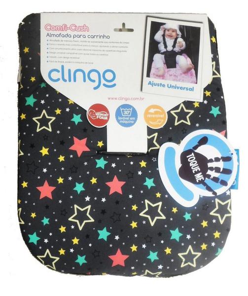 Almofada para Carrinho de Bebê Comfi Cush Estrelas Coloridas - Clingo