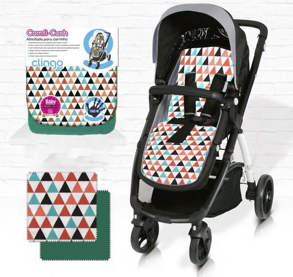 Almofada para Carrinho de Bebê Comfi Cush Triângulos - Clingo