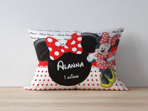 Almofada Personalizada Minnie Vermelha - Blank Art Studio
