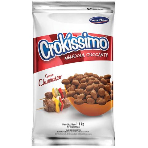 Tudo sobre 'Amendoim Crocante Crokissimo Churrasco 1,01kg - Santa Helena'