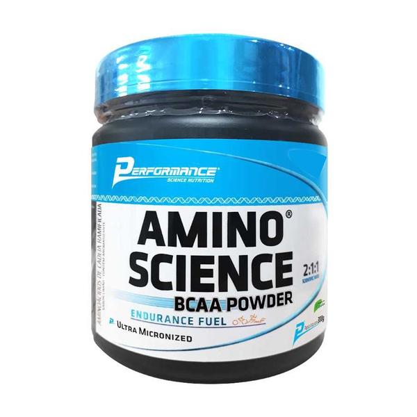 Amino Science Bcaa Powder 300g Laranja Performance Nutrition