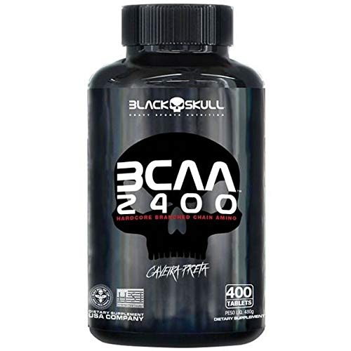 Aminoácido BCAA 2400 Caveira Preta 400 Tabs - Black Skull