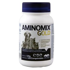 Aminomix Gold 120 Comprimidos Suplemento Vitamínico - Vetnil