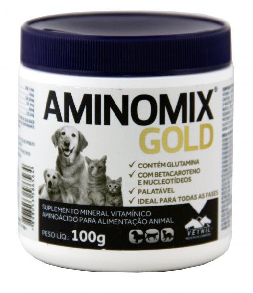 Aminomix Gold 100g Suplemento Vitamínico - Vetnil - Descrição Marketplace