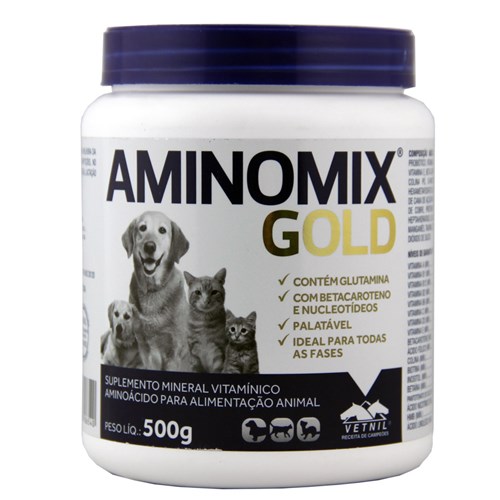 Aminomix Gold 500g Vetnil Suplemento Vitamínico