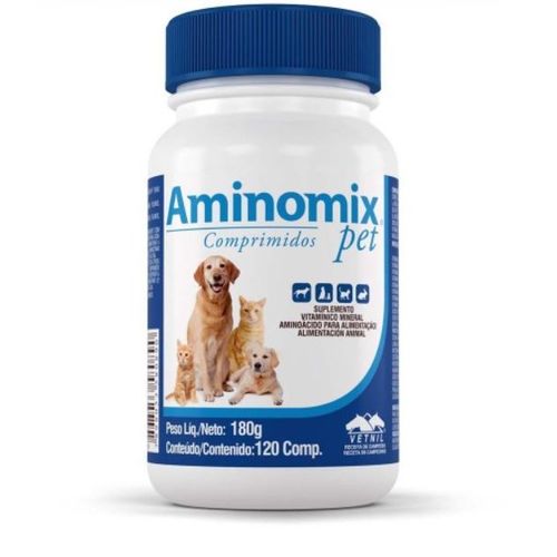 Aminomix Pet 120 Comprimidos 180 Gr - Vetnil