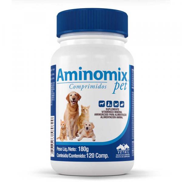 Aminomix Pet Comprimidos - 120 Comprimidos - Vetnil