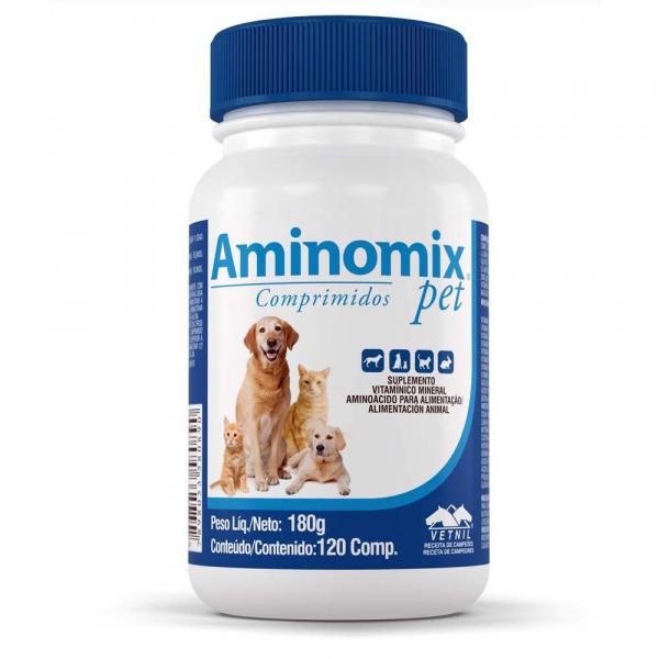 Aminomix Pet Comprimidos Vetnil - 120 Comprimidos
