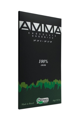 Amma Chocolate 100% Cacau Orgânico e Vegano - 80g