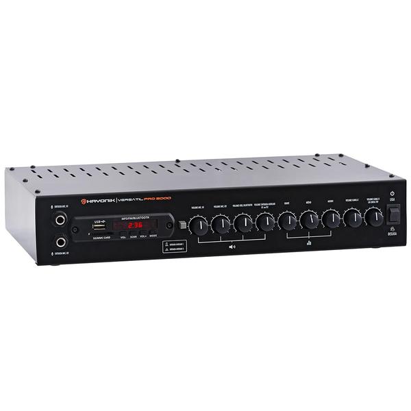 Amplificador 200W Versatil Pro 2000 Preto - Hayonik - Hayonik