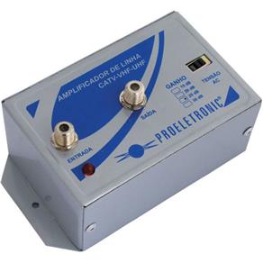 Amplificador de Linha Proeletronic 25 DB VHF/UHF