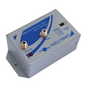 Amplificador de Linha Proeletronic VHF/UHF 15db PQAL-1500
