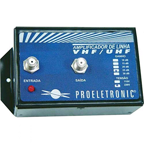Amplificador de Linha Vhf/Uhf 30 Db Proeletronic PQAL-3000