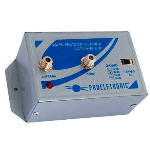 Amplificador de Linha Vhf/Uhf 20 Db - Proeletronic