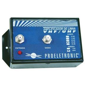 Amplificador de Linha Vhf/Uhf 30Db Proeletronic