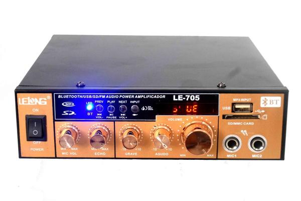 Tudo sobre 'Amplificador de Som com Bluetooth Lelong Le-705'