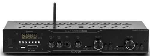 Amplificador Receiver Frahm Slim 2500 App Bluetooth Usb Fm