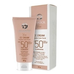 Anasol CC Cream protetor solar base FPS 50 clareador hipoalergênico toque seco não-comedogênico 60g