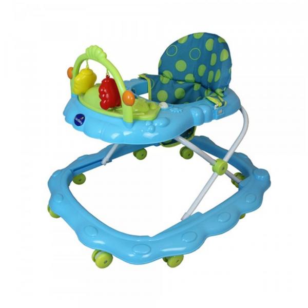 Andador de Bebê Musical Hoop com Brinquedos Color Baby Azul