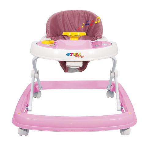 Andador Infantil Musical Styll Baby Rosa Bebê