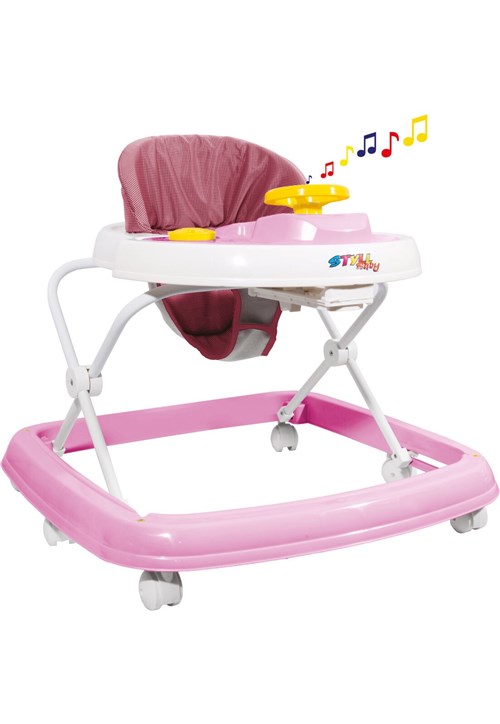 Andador Musical Styll Baby Rosa